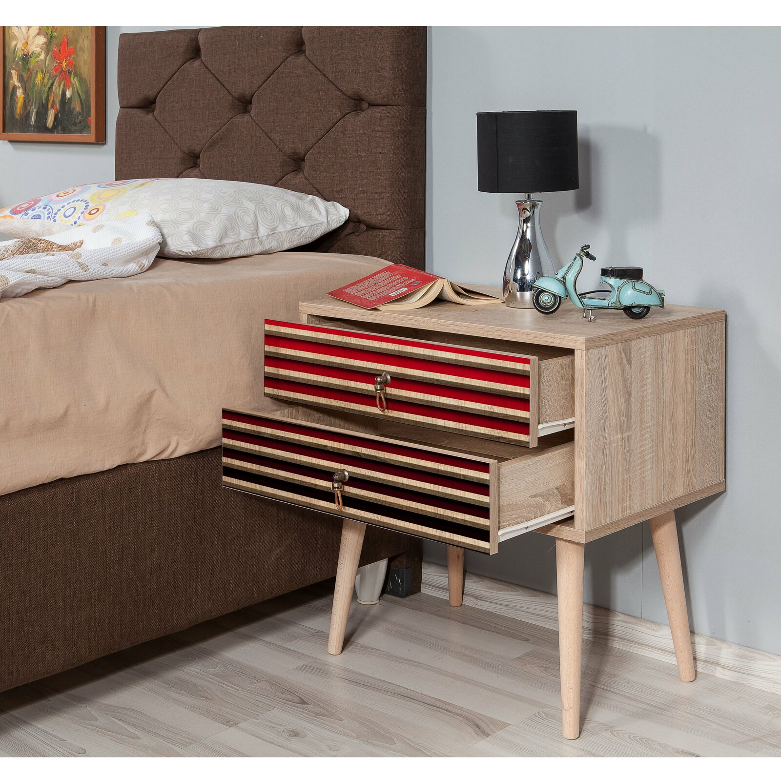 Bless international Manufactured Wood Nightstand